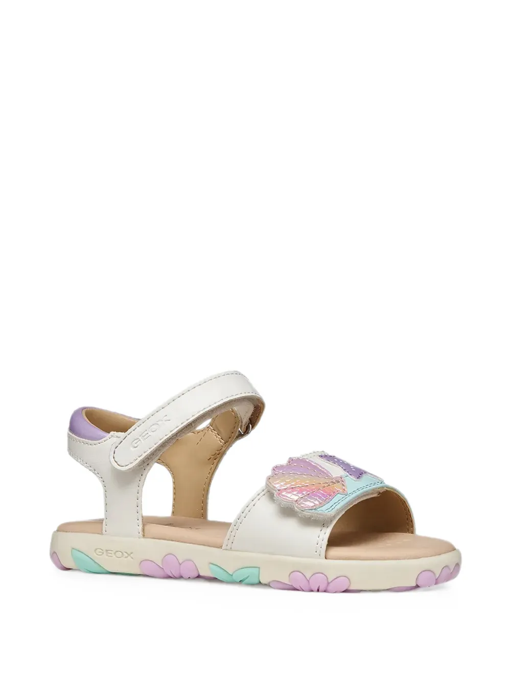 Geox Kids Haiti sea-motif touch-strap open-toe sandals Wit