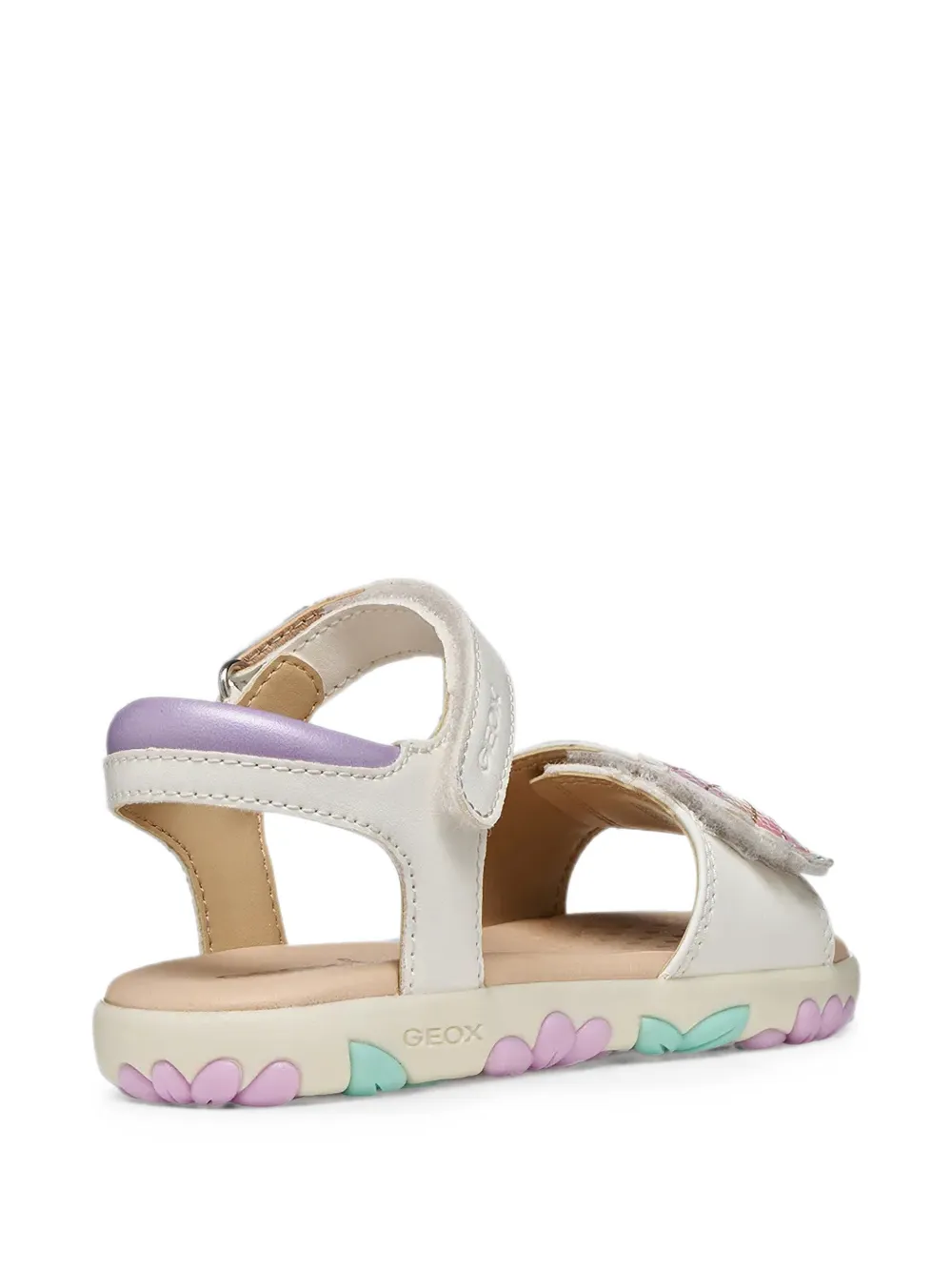 Geox Kids Haiti sea-motif touch-strap open-toe sandals Wit