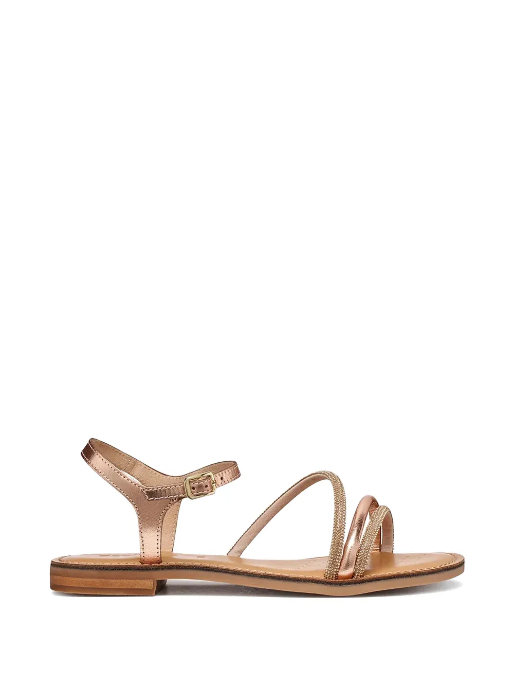 Geox crystal-embellished metallic sandals - Rosa