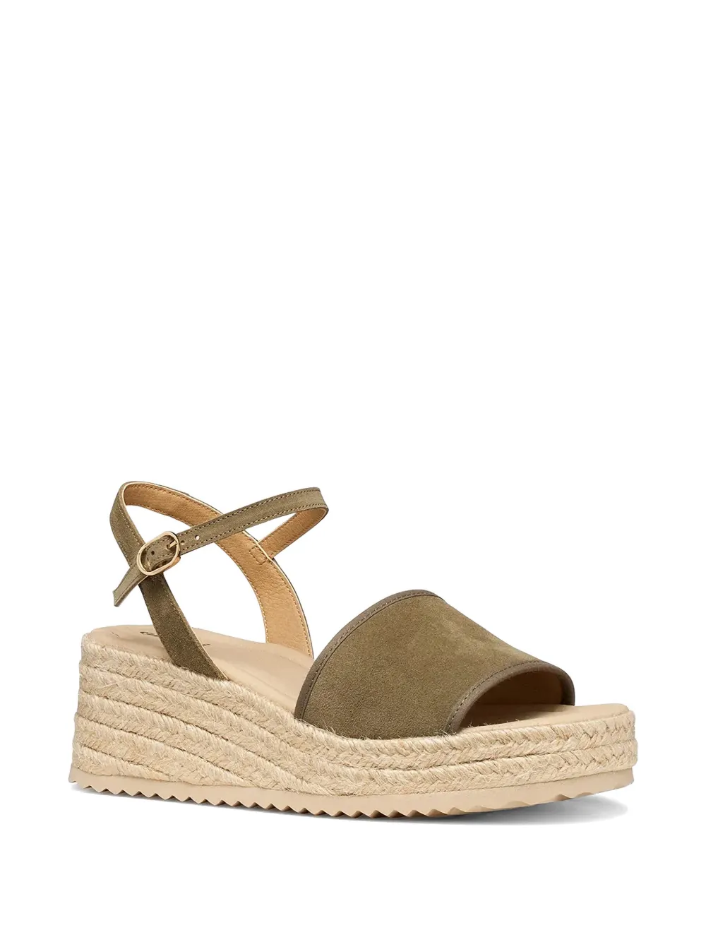 Geox buckle-fastening platform espadrilles Groen