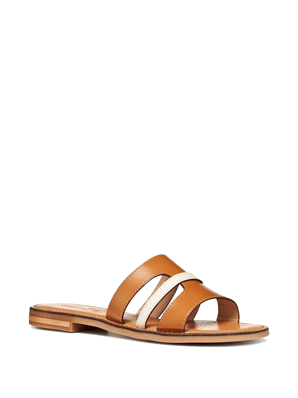 Geox cut-out leather slides Bruin