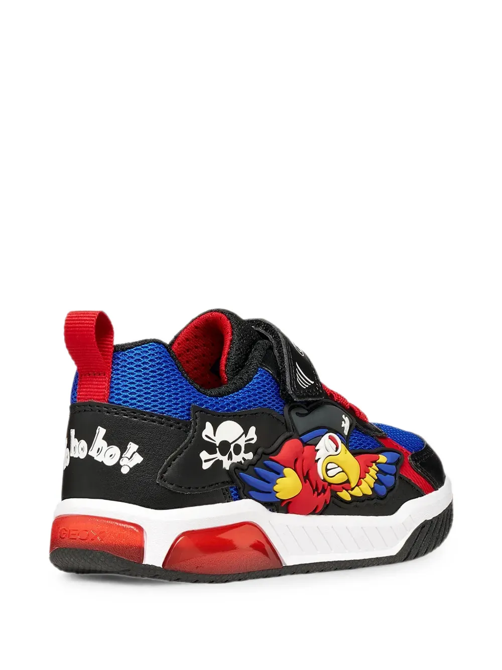 Geox Kids Inek parrot-patch touch-strap sneakers Blauw