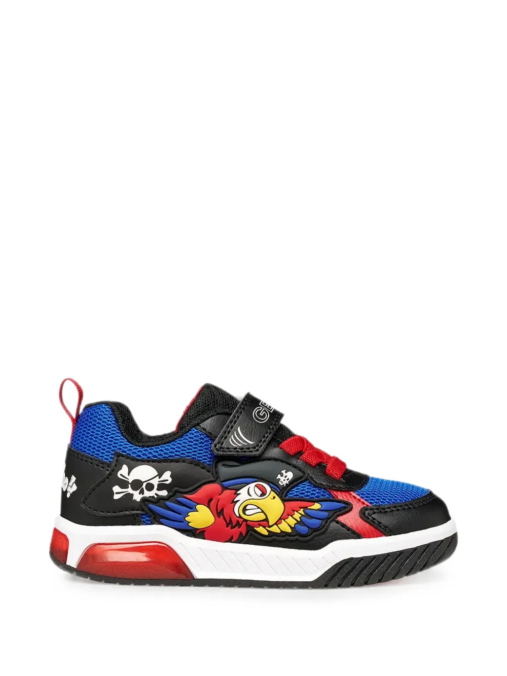 Geox Kids Inek parrot-patch touch-strap sneakers Blauw