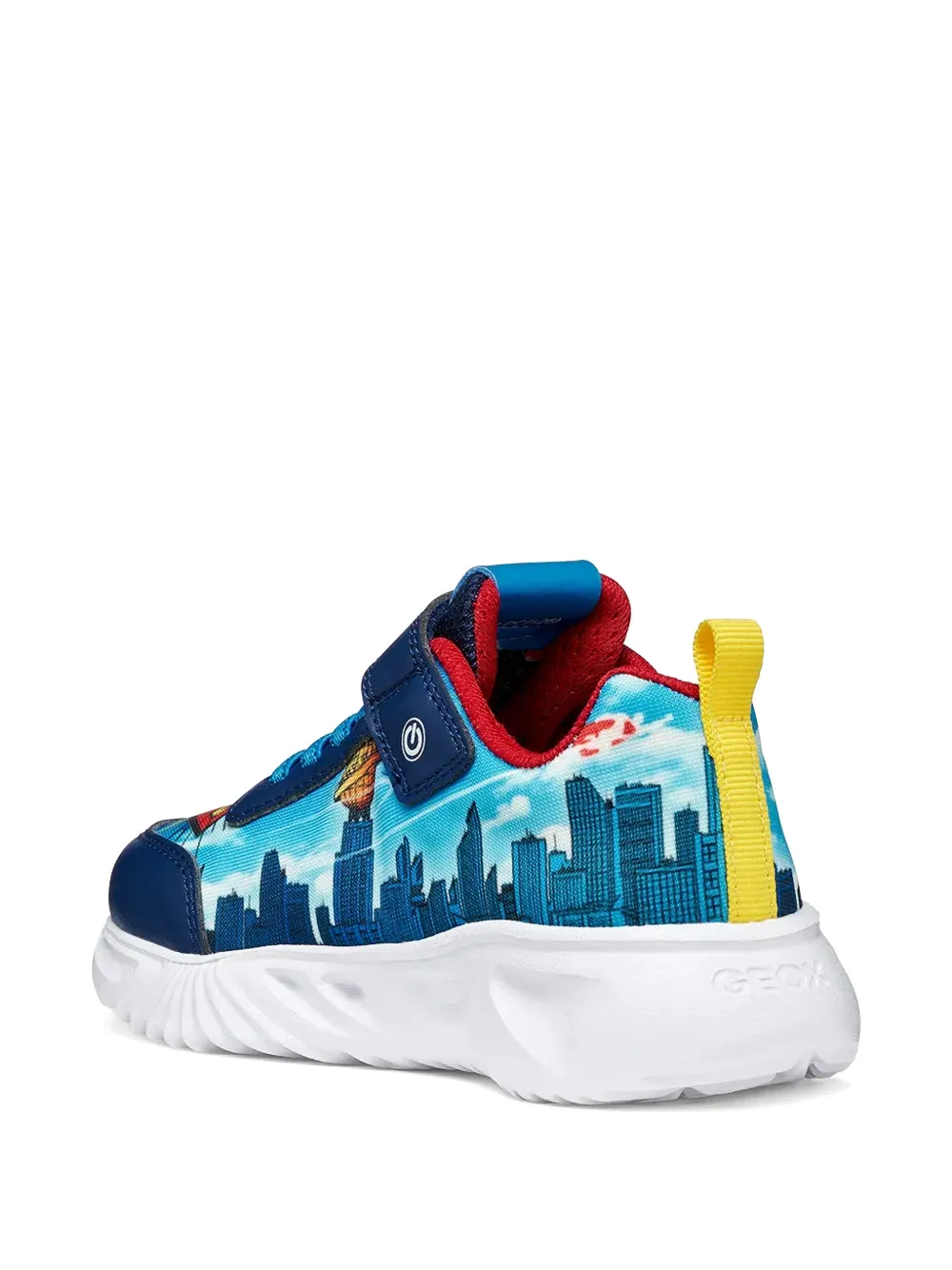 Geox Kids x Warner Bros Superman sneakers met klittenband en print Blauw
