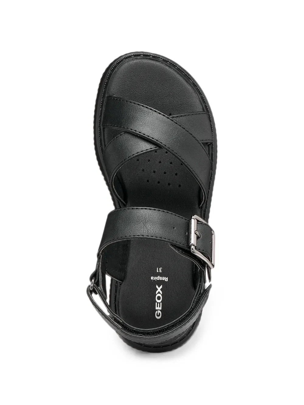 Geox Kids Kodette crossover touch-strap sandals Zwart