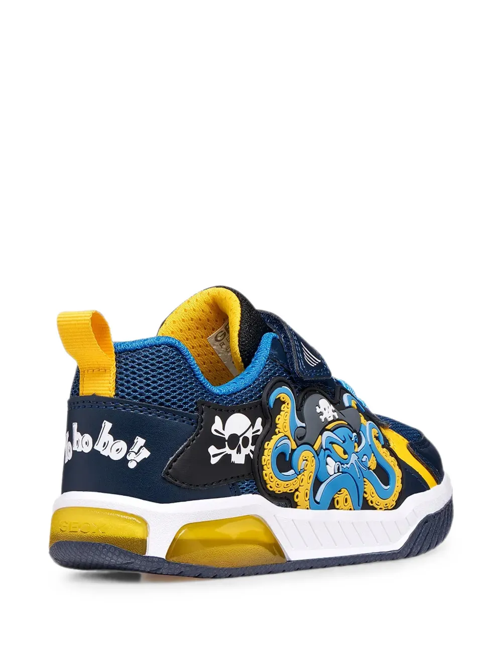 Geox Kids Inek octopus-patch touch-strap sneakers Blauw