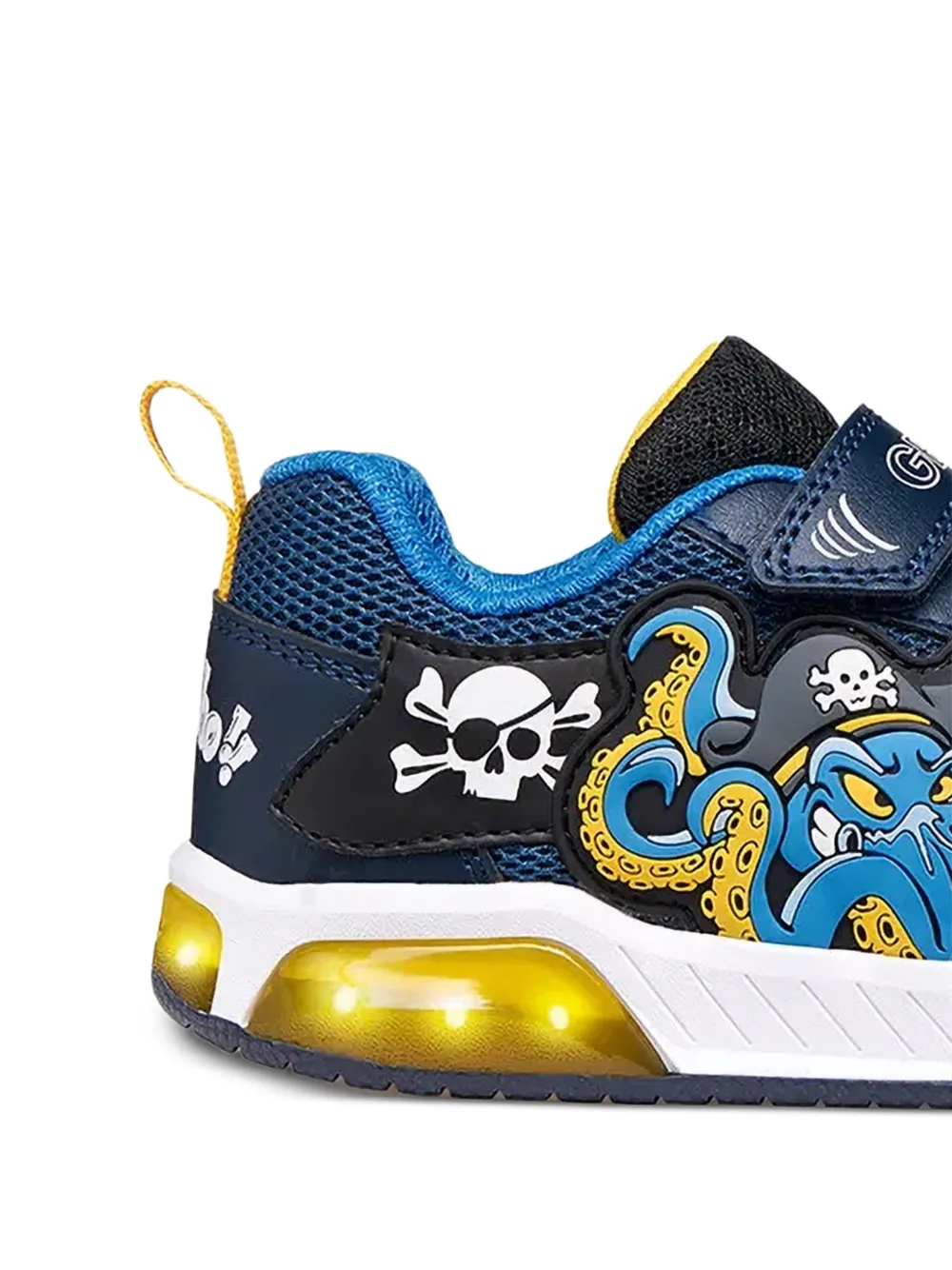 Geox Kids Inek octopus-patch touch-strap sneakers Blauw