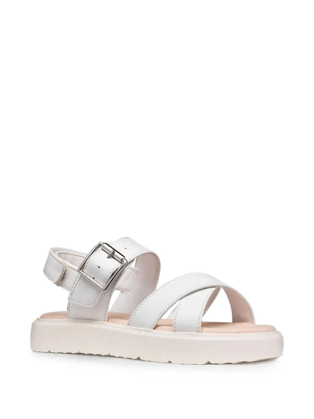 Geox Kids Kodette buckle-fastening crossover-strap sandals Wit