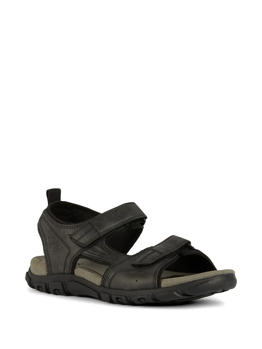 Geox Geperforeerde sandalen met klittenband Zwart