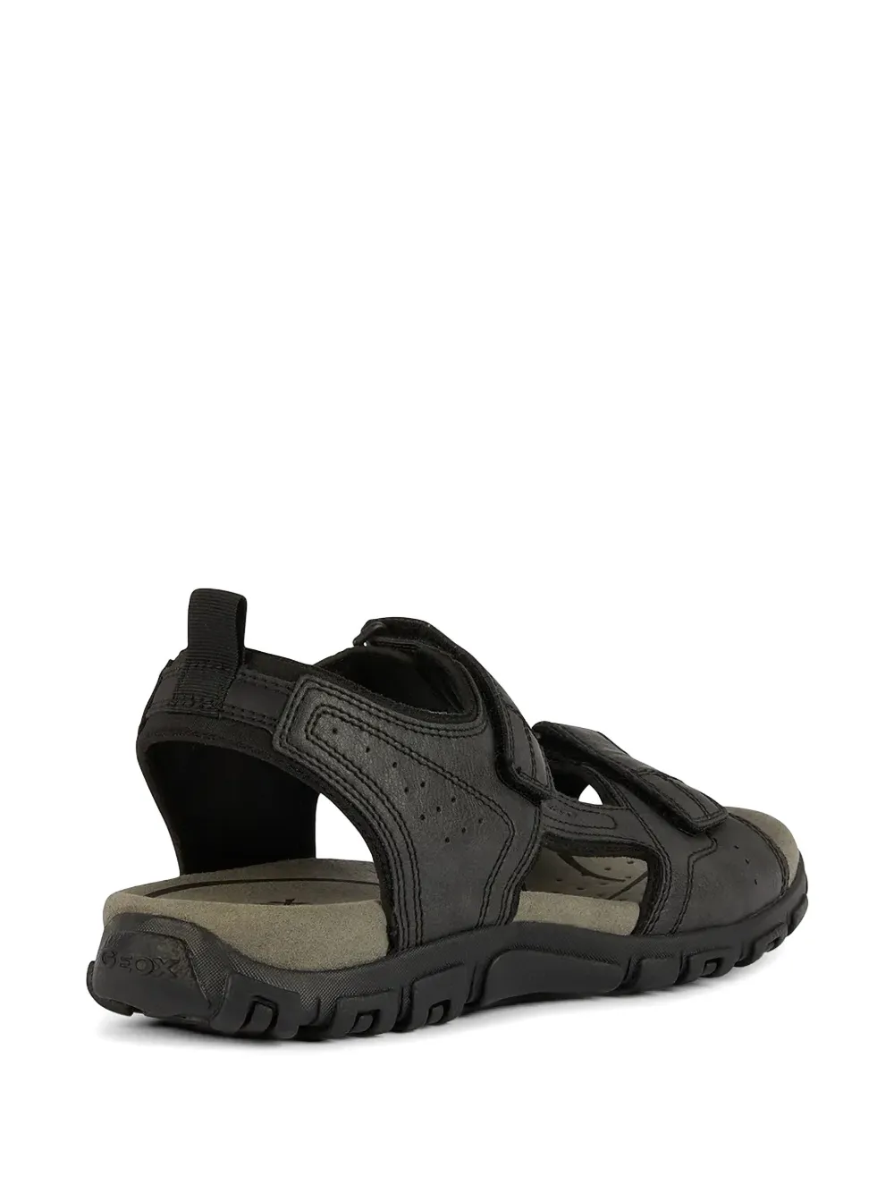 Geox Geperforeerde sandalen met klittenband Zwart