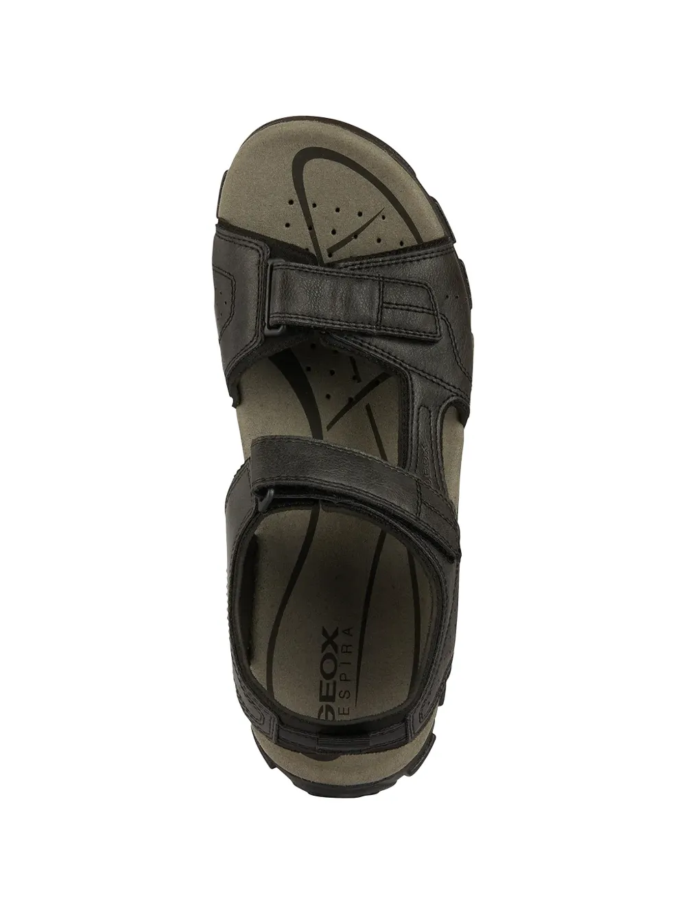 Geox Geperforeerde sandalen met klittenband Zwart