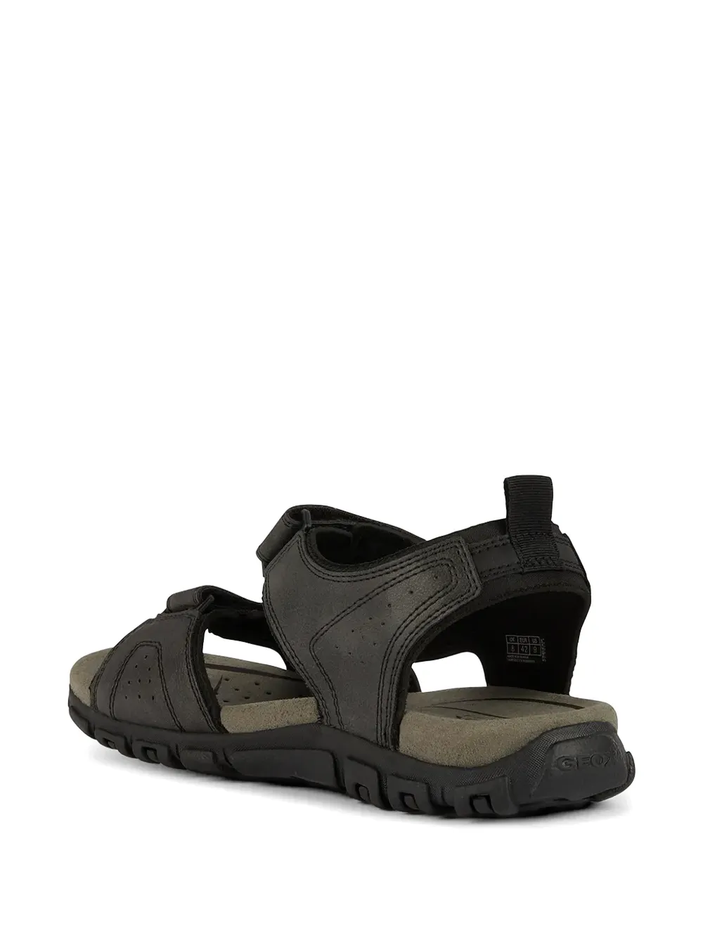 Geox Geperforeerde sandalen met klittenband Zwart