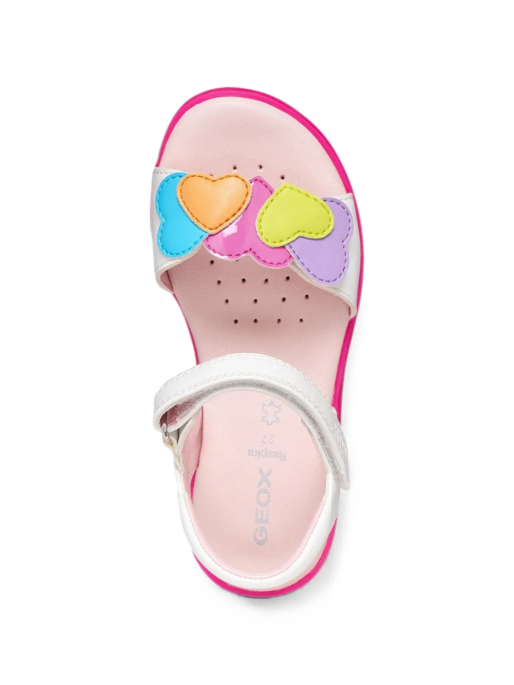 Geox Kids Joyfoot sandalen met klittenband Wit