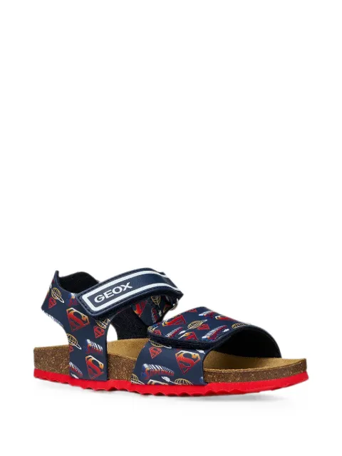 Geox Kids Ghita Superman-print touch-strap sandals