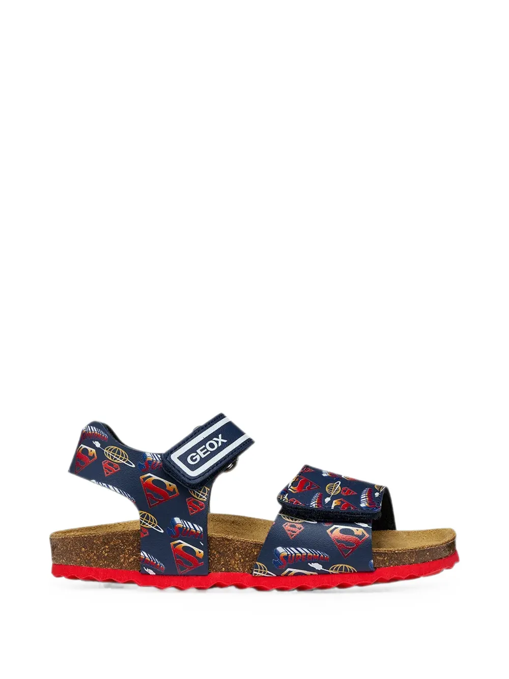 Geox Kids Ghita Superman-print touch-strap sandals Blauw