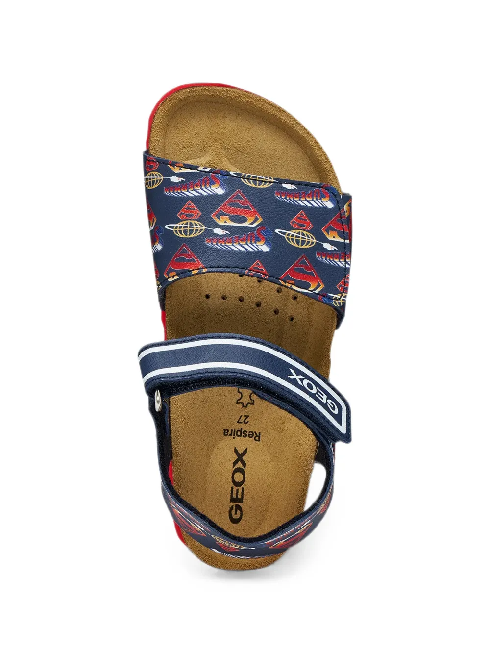 Geox Kids Ghita Superman-print touch-strap sandals Blauw