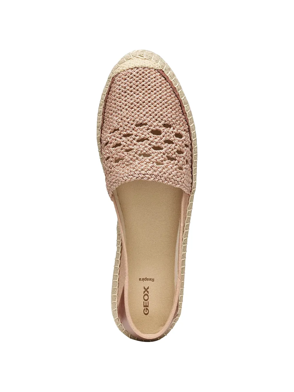 Geox crochet-knit panelled espadrilles Roze