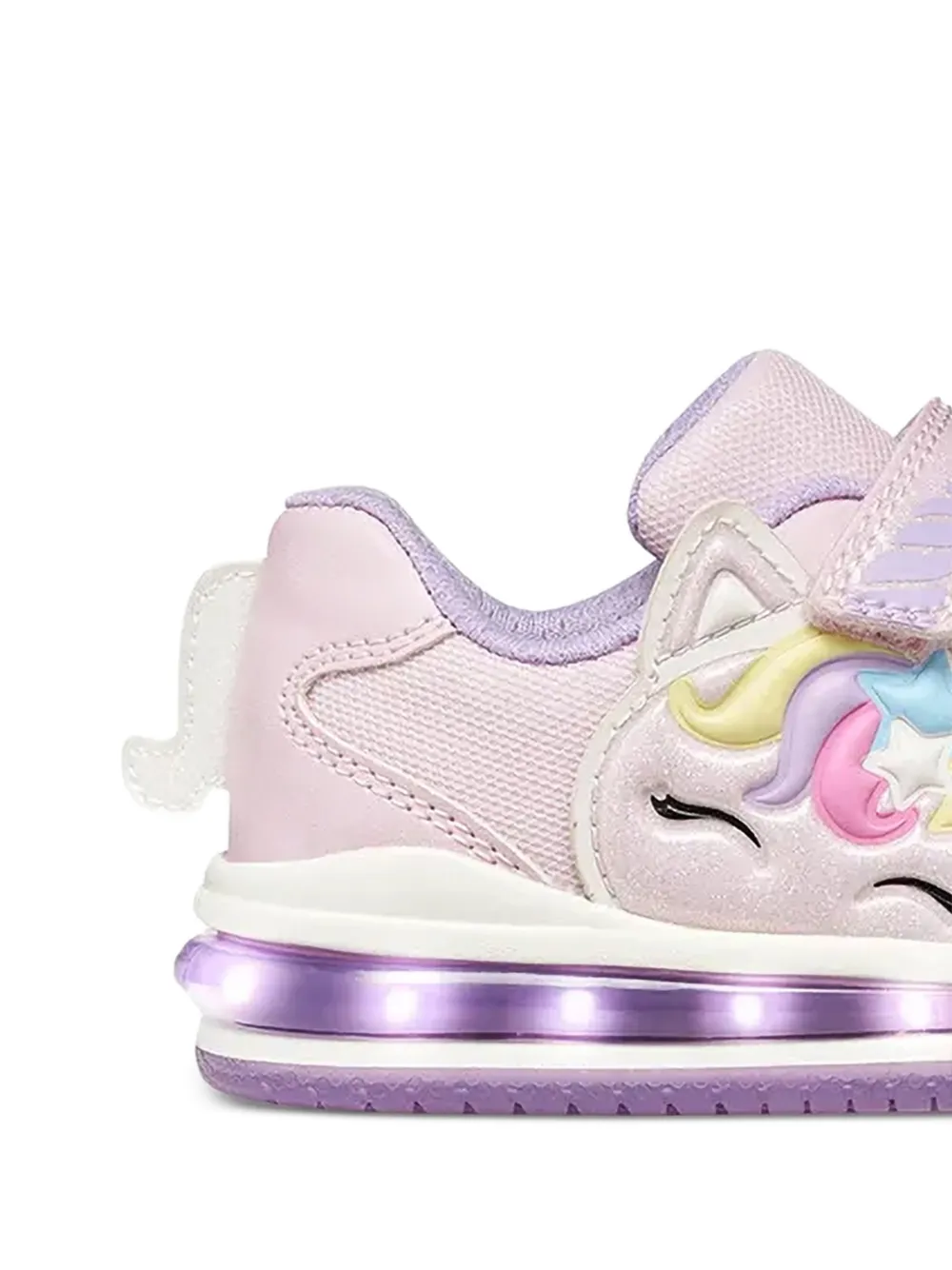 Geox Kids Sketlite unicorn-patch touch-strap sneakers Roze