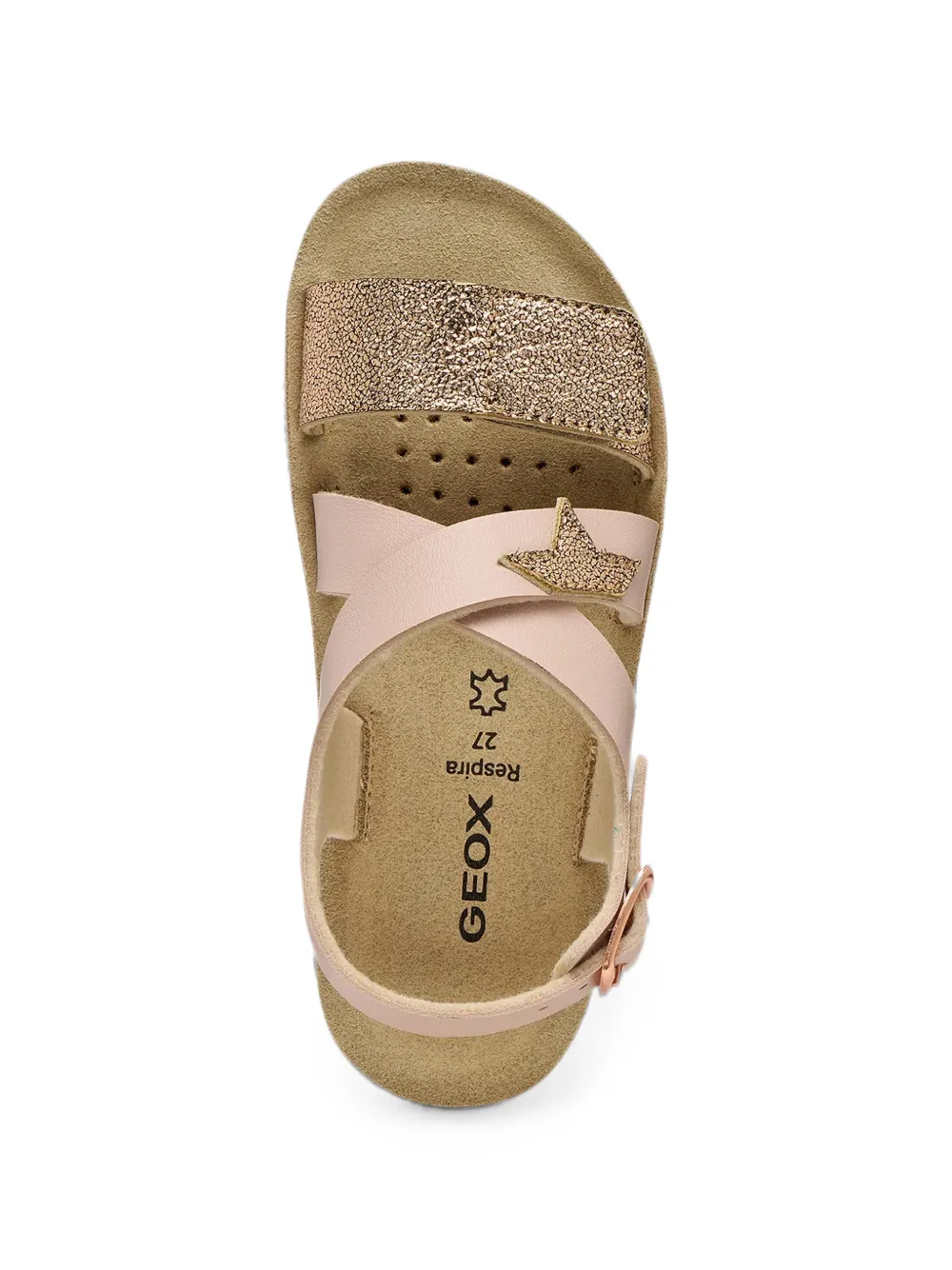 Geox Kids Costarei sandalen met sterpatch en glitters-effect Roze