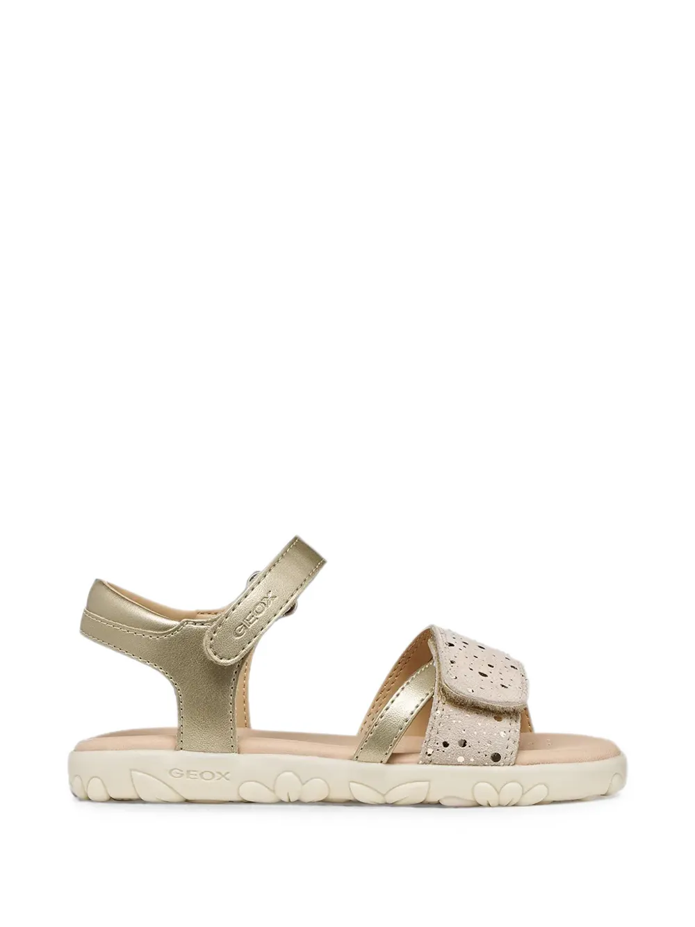 Geox Kids Haiti touch-strap perforated sandals Goud