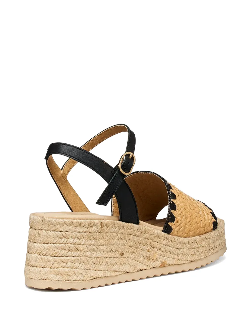 Geox Woven Platform Espadrilles In Neutral