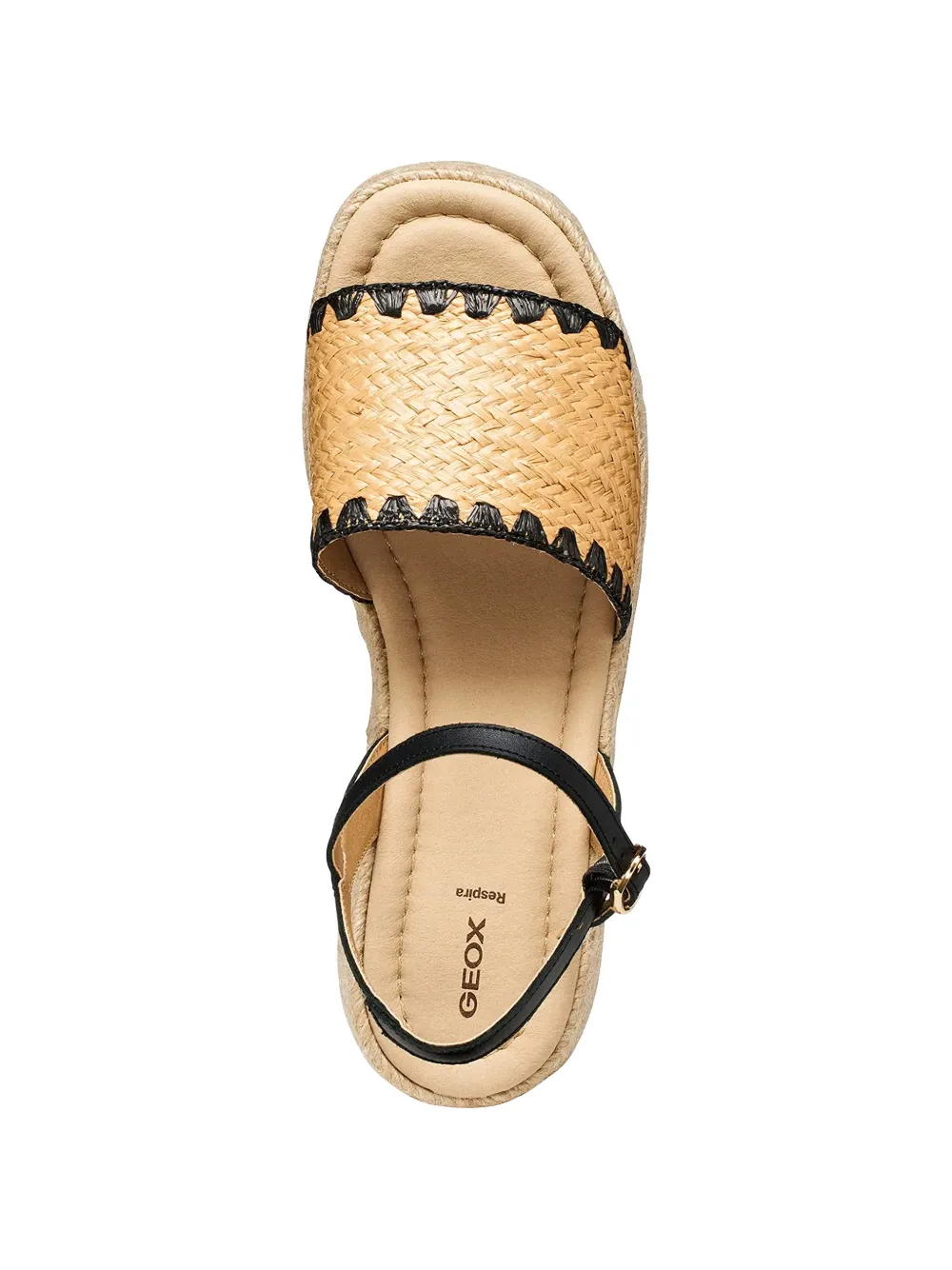 Geox Woven Platform Espadrilles In Neutral