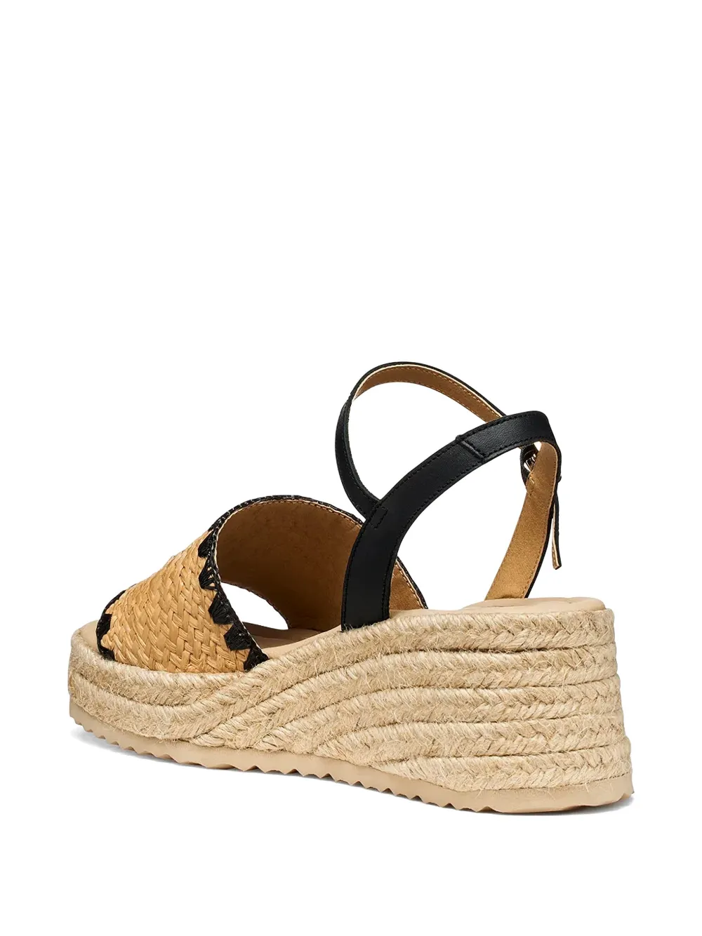 Geox Woven Platform Espadrilles In Neutral