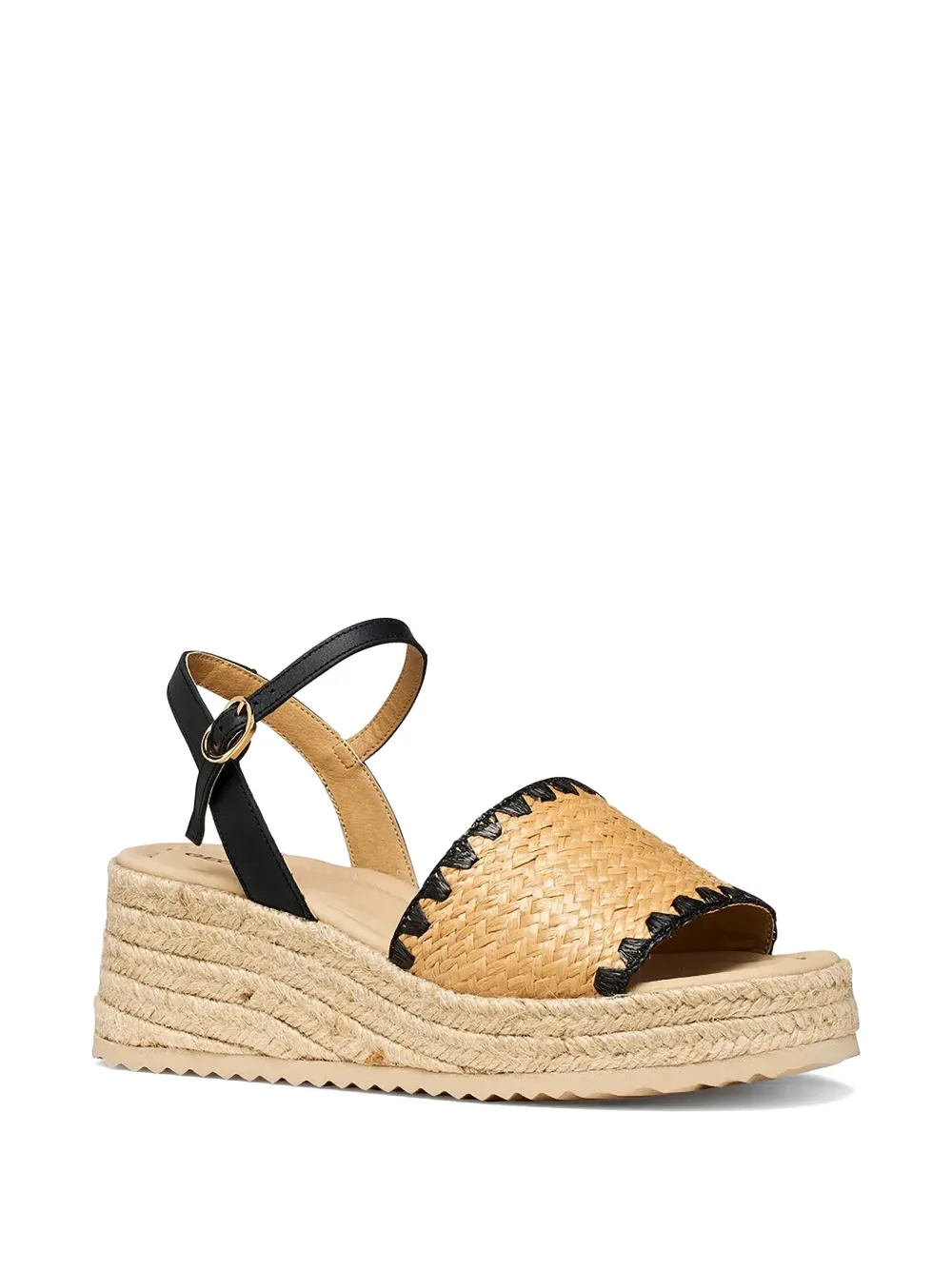 Geox Woven Platform Espadrilles In Neutral