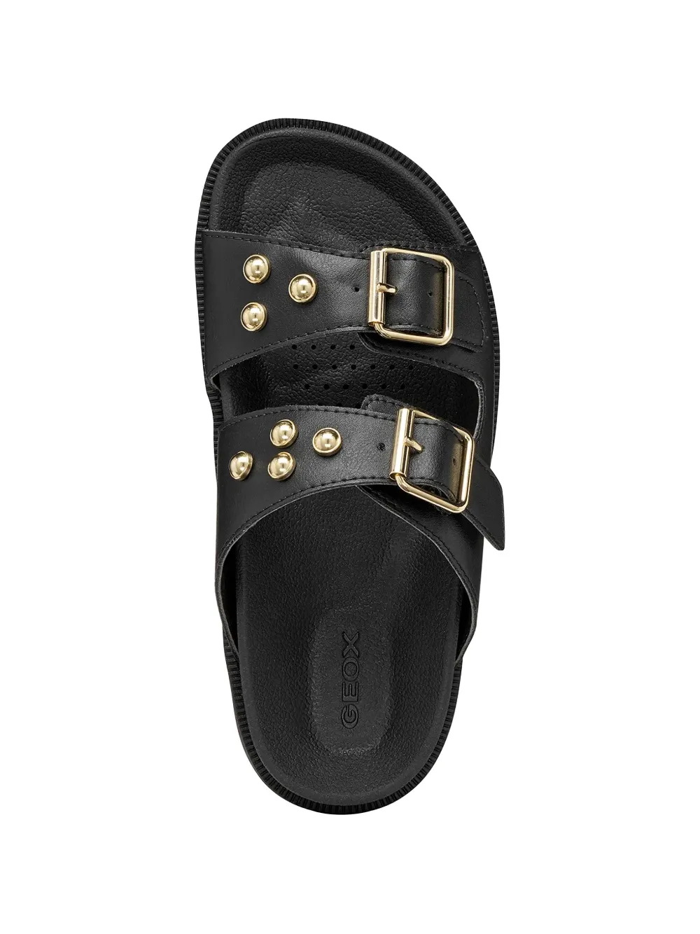 Geox stud-embellished buckle-fastening sandals Zwart