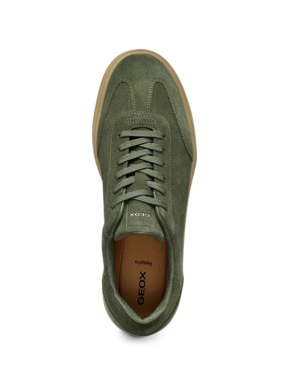 Geox suede panelled sneakers Groen
