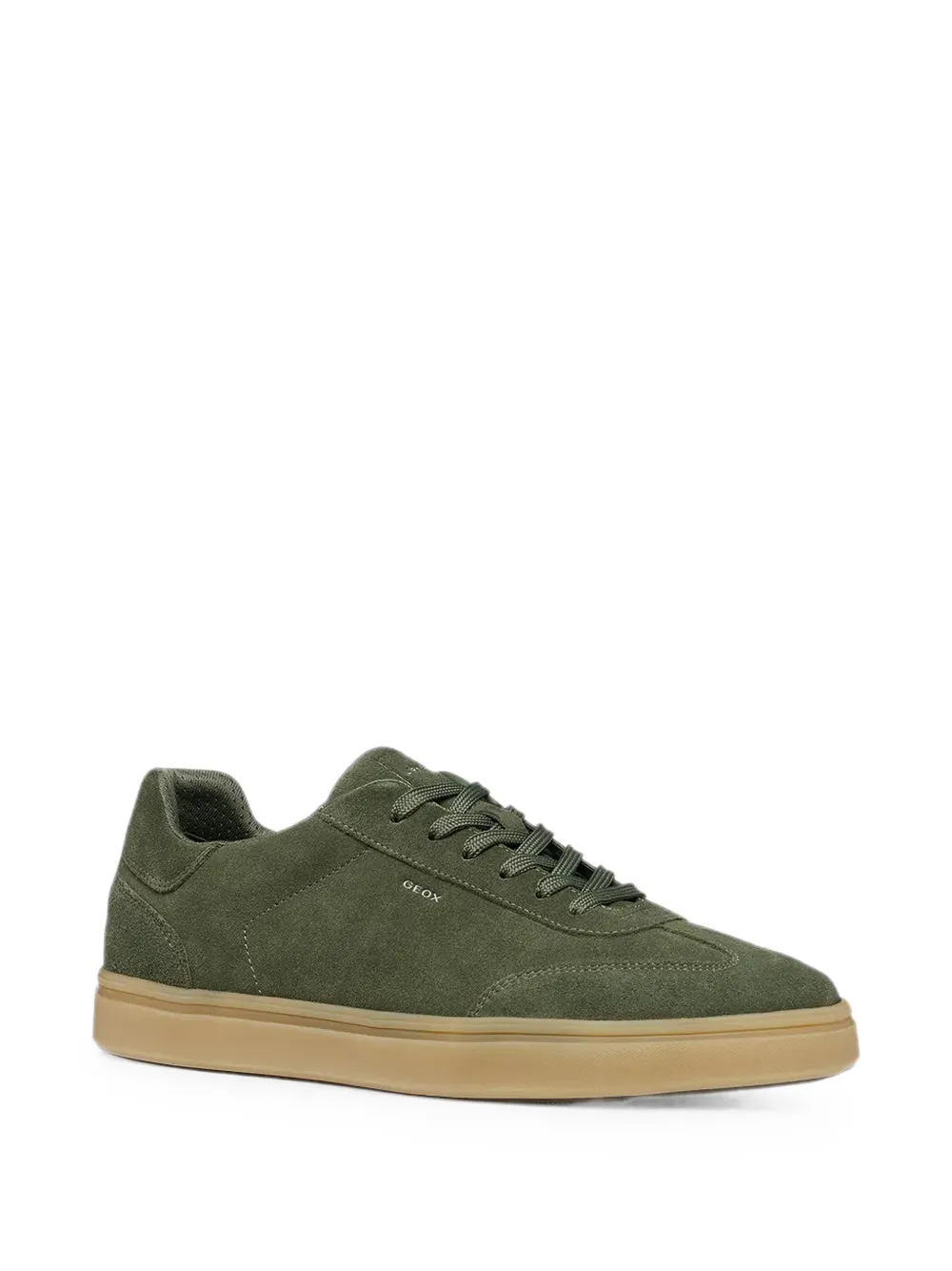 Geox suede panelled sneakers Groen