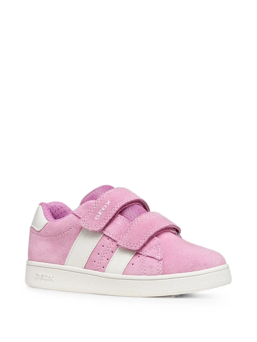 Geox Kids Eclyper touch-strap logo-print sneakers Roze