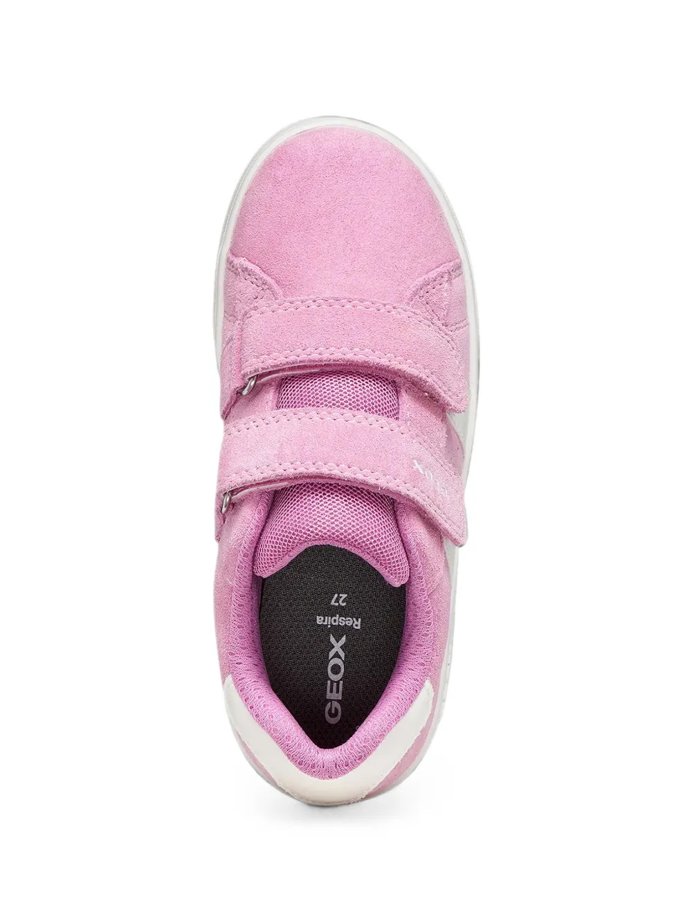 Geox Kids Eclyper touch-strap logo-print sneakers Roze