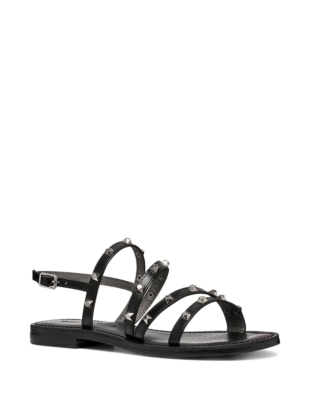 Geox stud-embellished multi-strap sandals Zwart