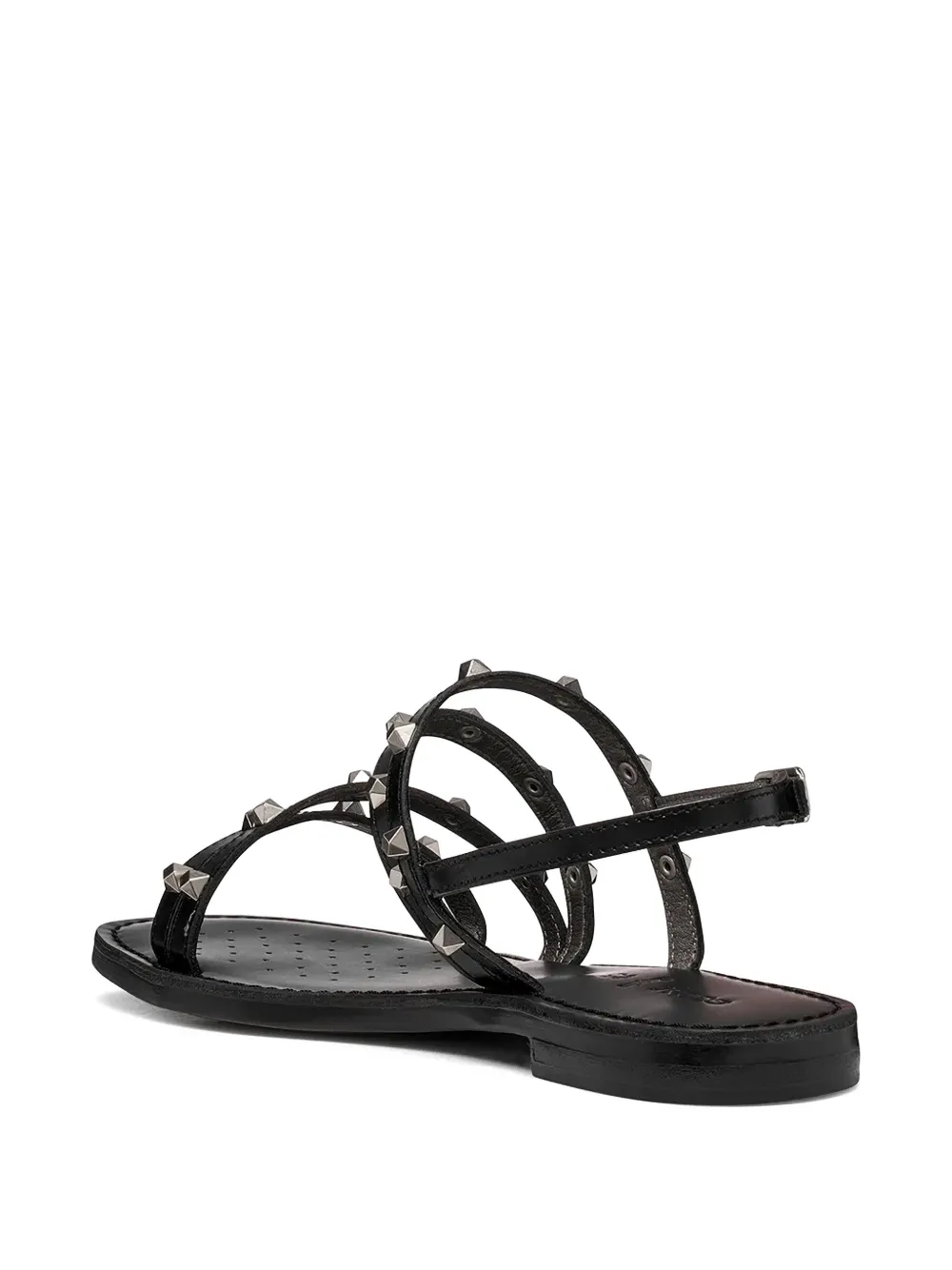 Geox stud-embellished multi-strap sandals Zwart