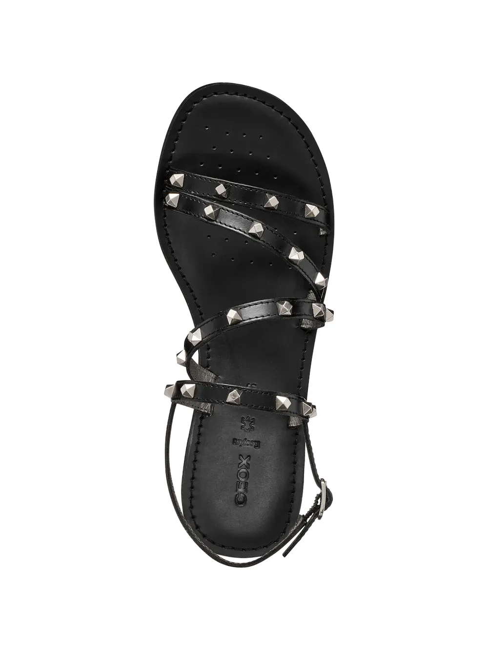Geox stud-embellished multi-strap sandals Zwart