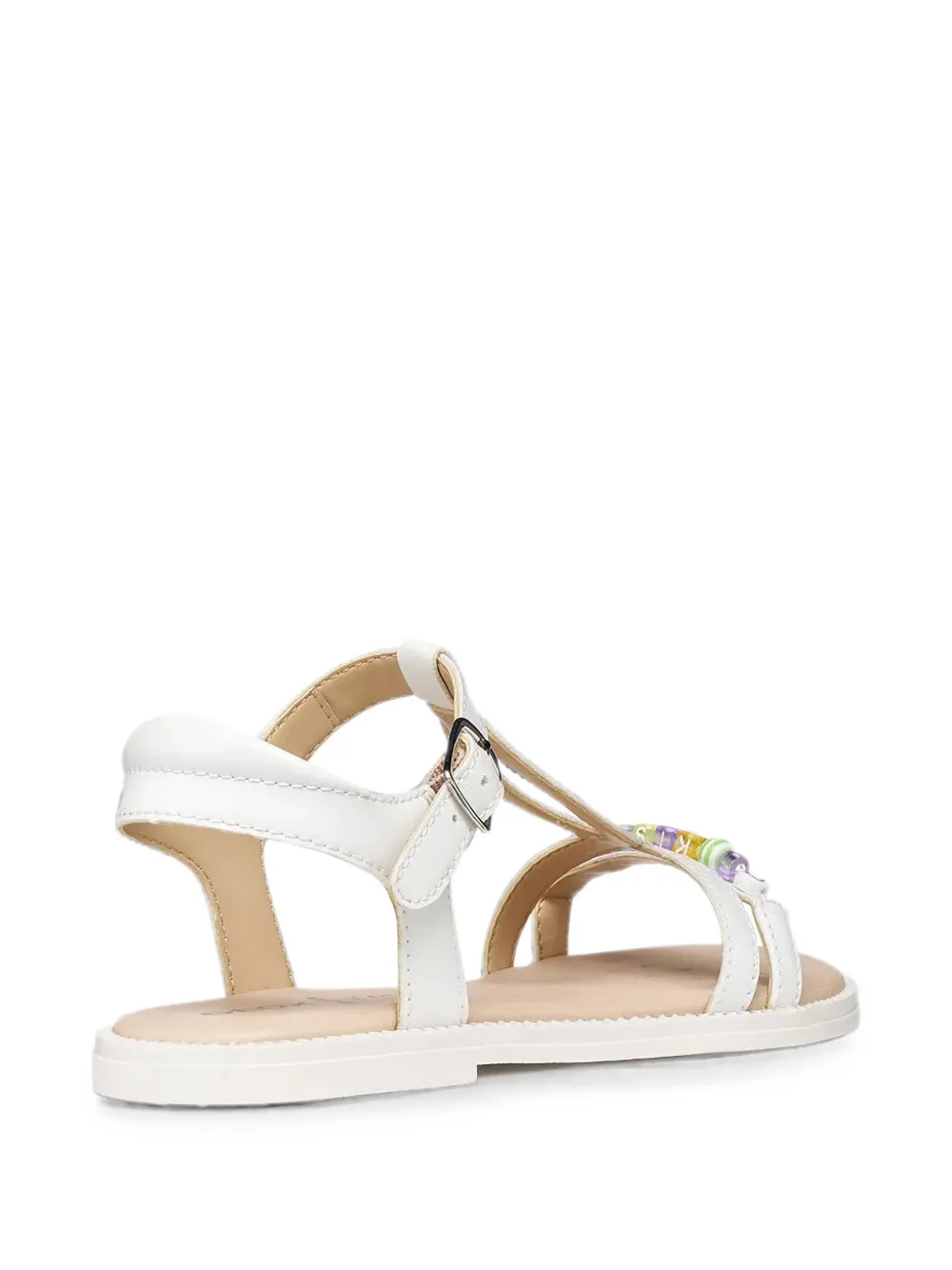 Geox Kids Karly bead-embellished t-bar sandals Wit