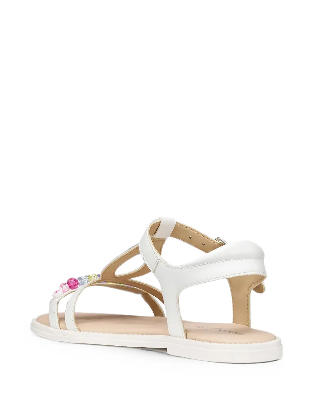 Geox Kids Karly bead-embellished t-bar sandals Wit