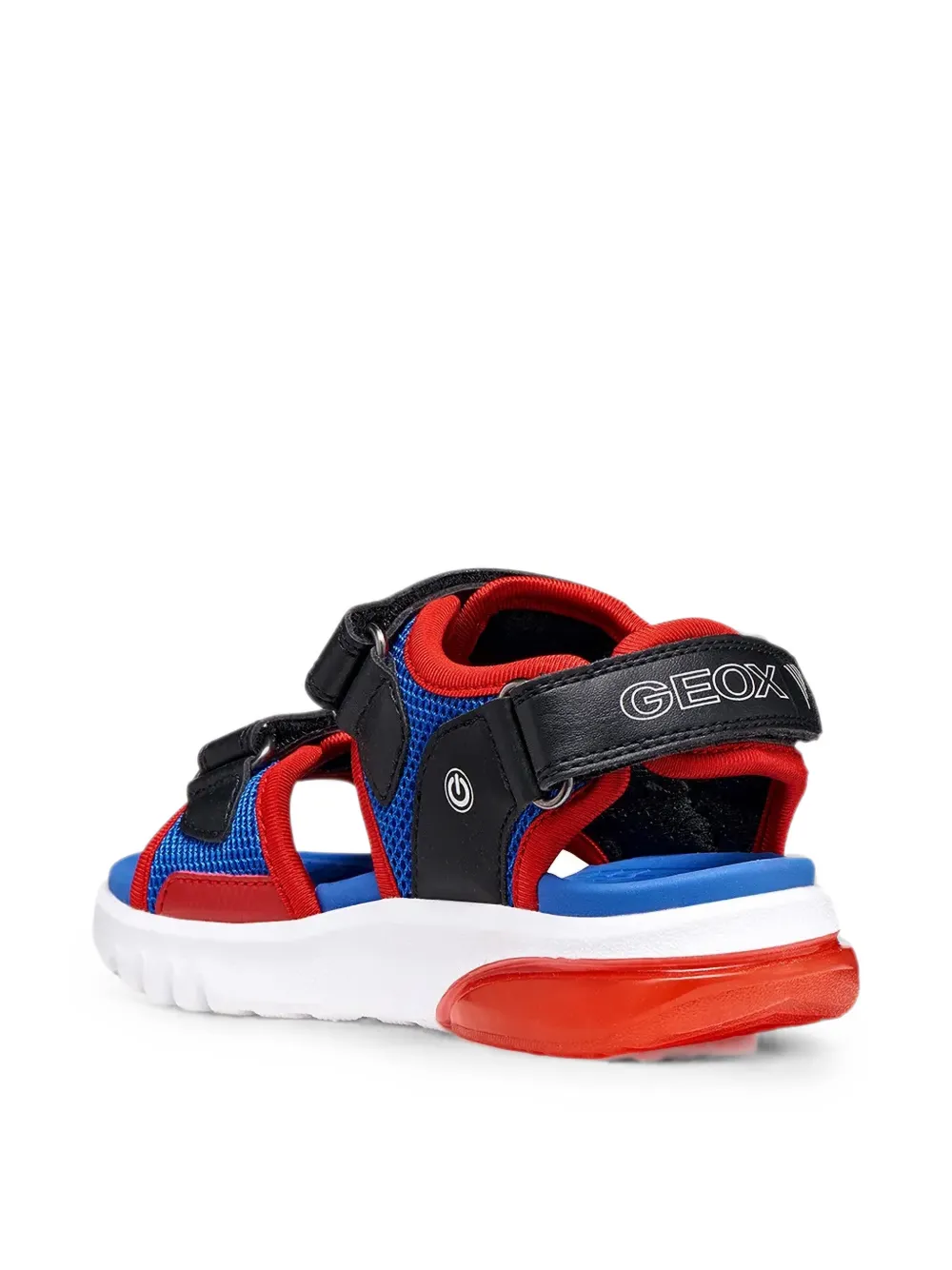 Geox Kids Sandalen met klittenband en papegaaienpatch Zwart