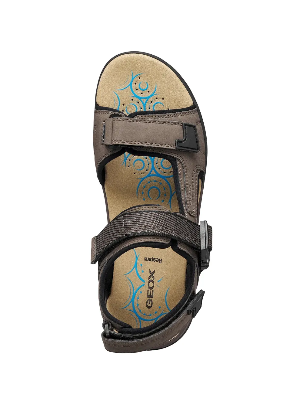 Geox Sandalen met klittenband en gespsluiting Bruin