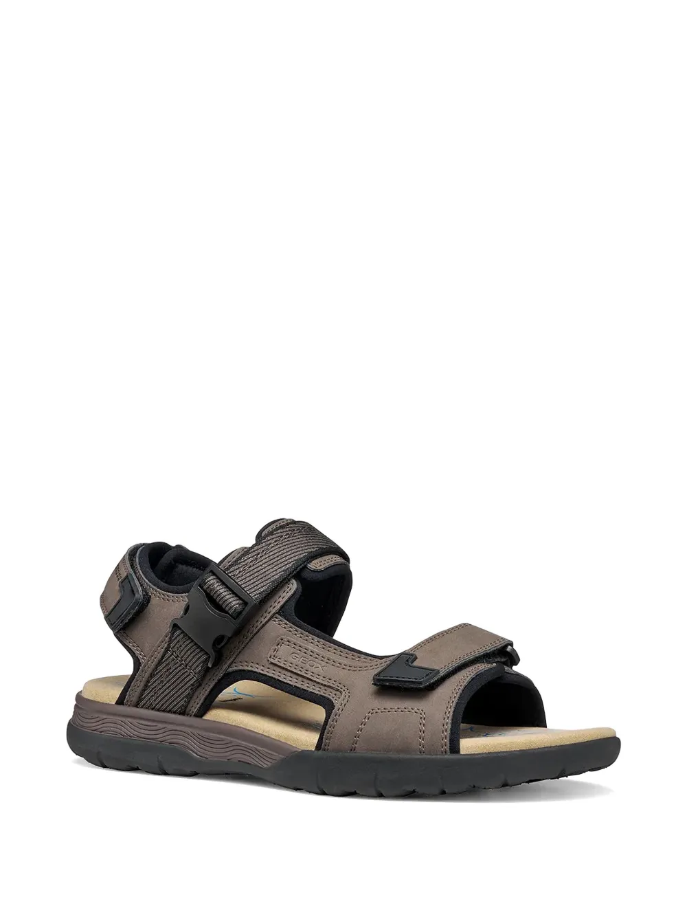 Geox Sandalen met klittenband en gespsluiting Bruin