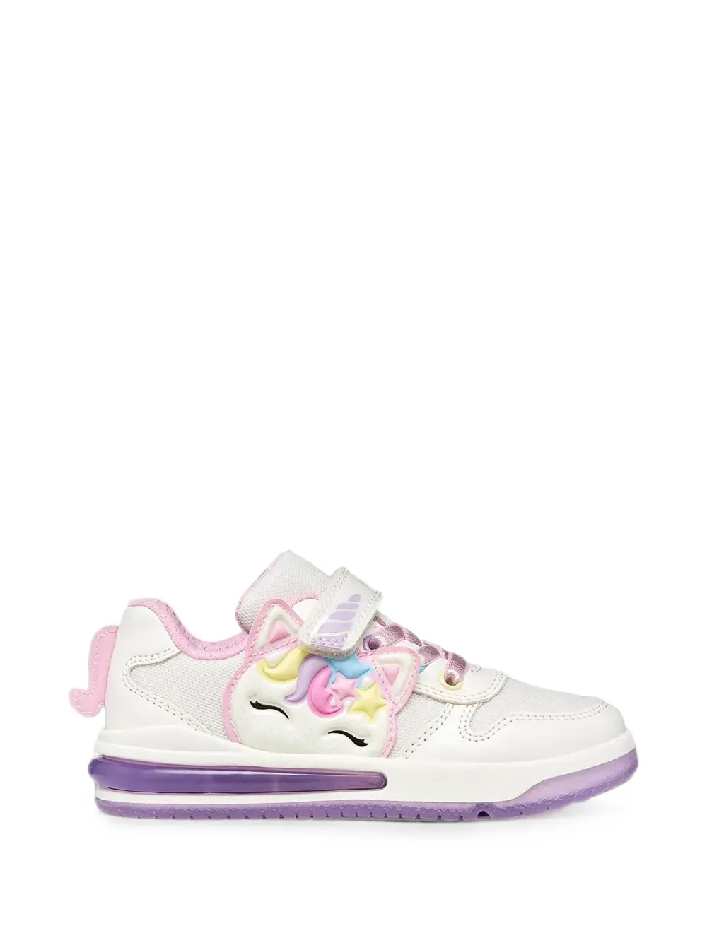 Geox Kids Sketlite touch-strap sneakers Wit