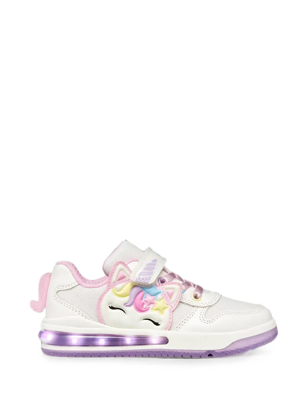 Geox Kids Sketlite touch-strap sneakers Wit