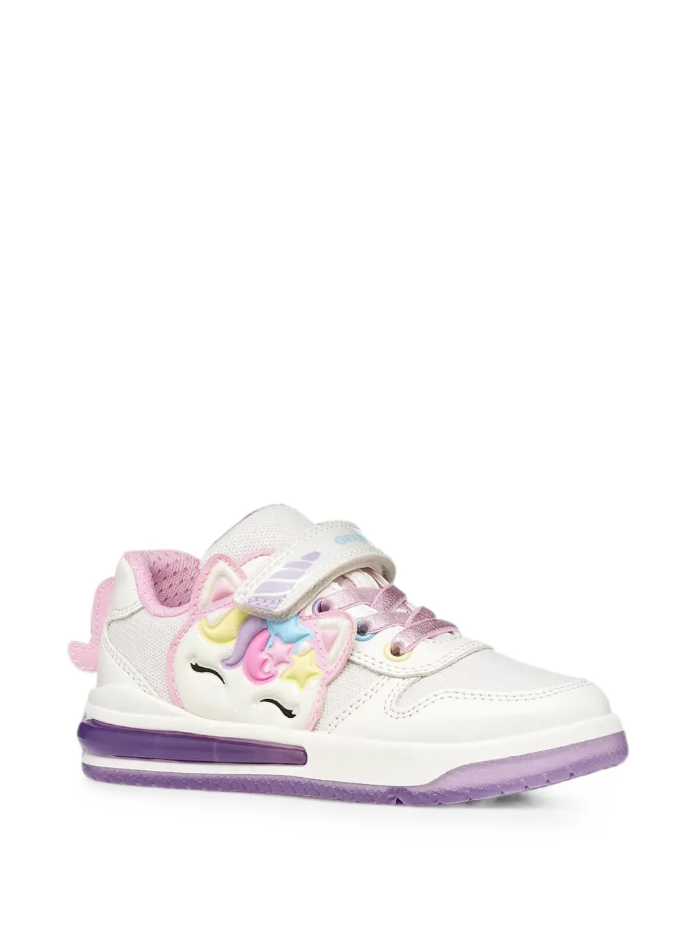 Geox Kids Sketlite touch-strap sneakers Wit