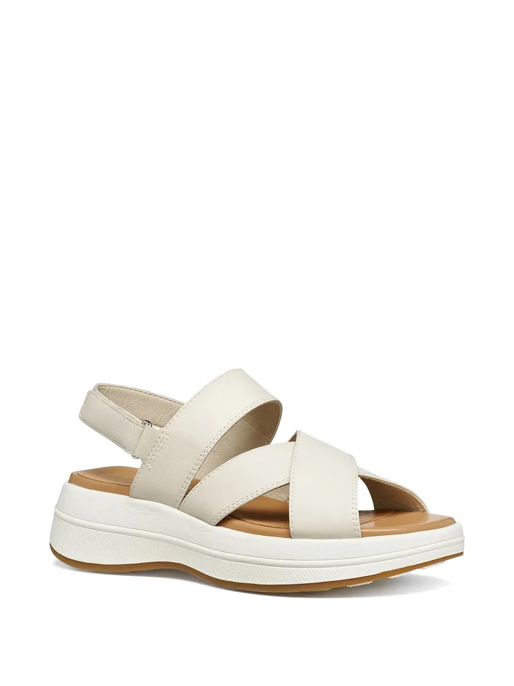 Geox crossover-strap touch-strap sandals Beige