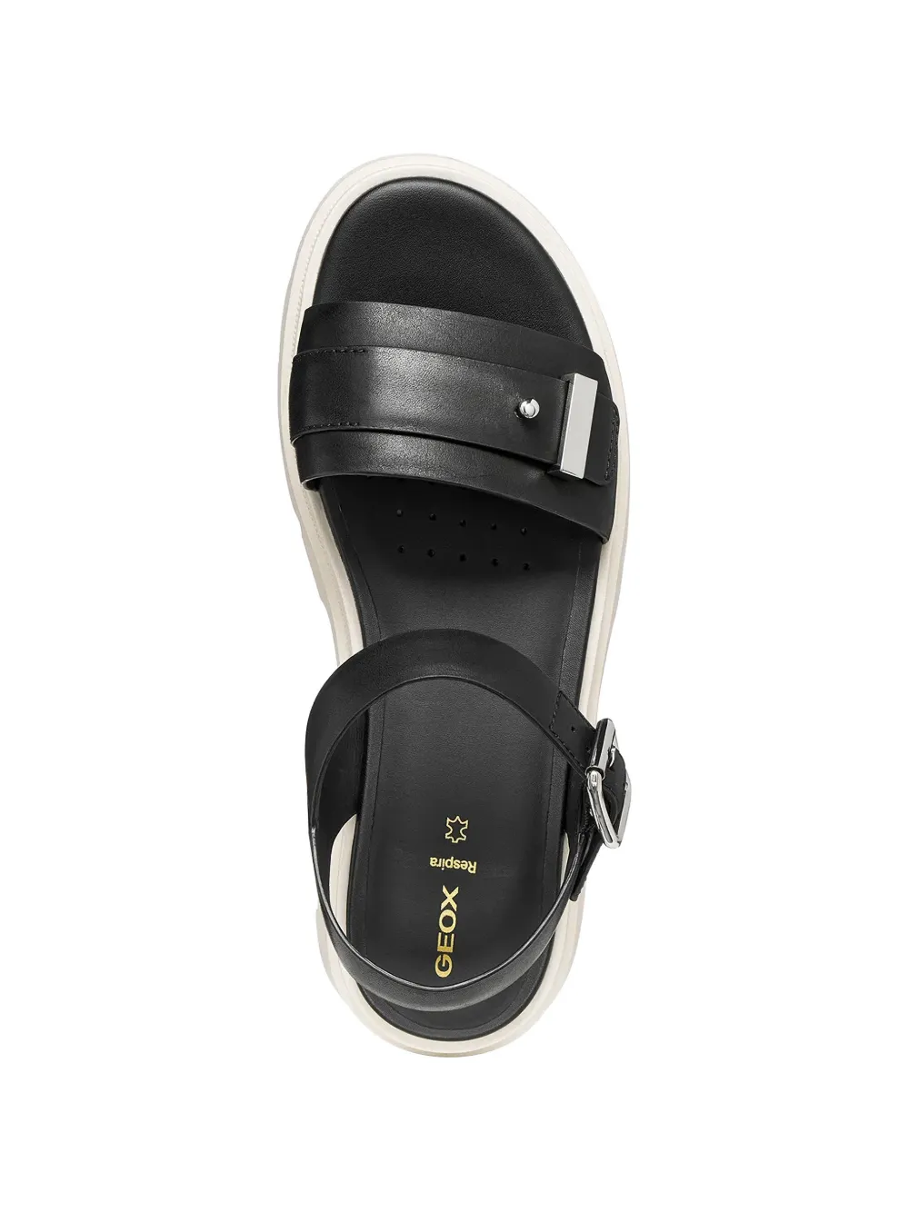 Geox buckle-fastening chunky-sole sandals Zwart