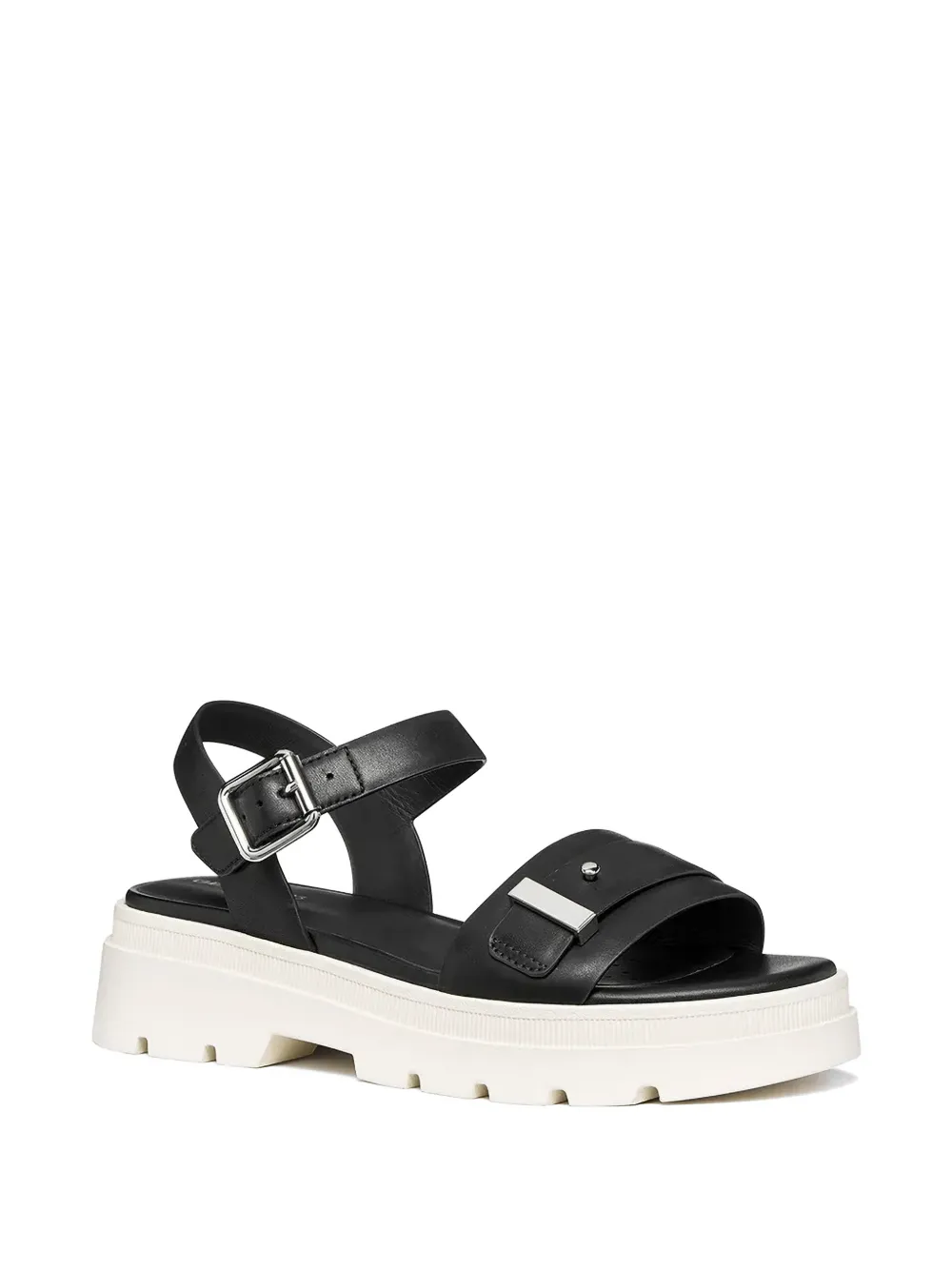 Geox buckle-fastening chunky-sole sandals Zwart