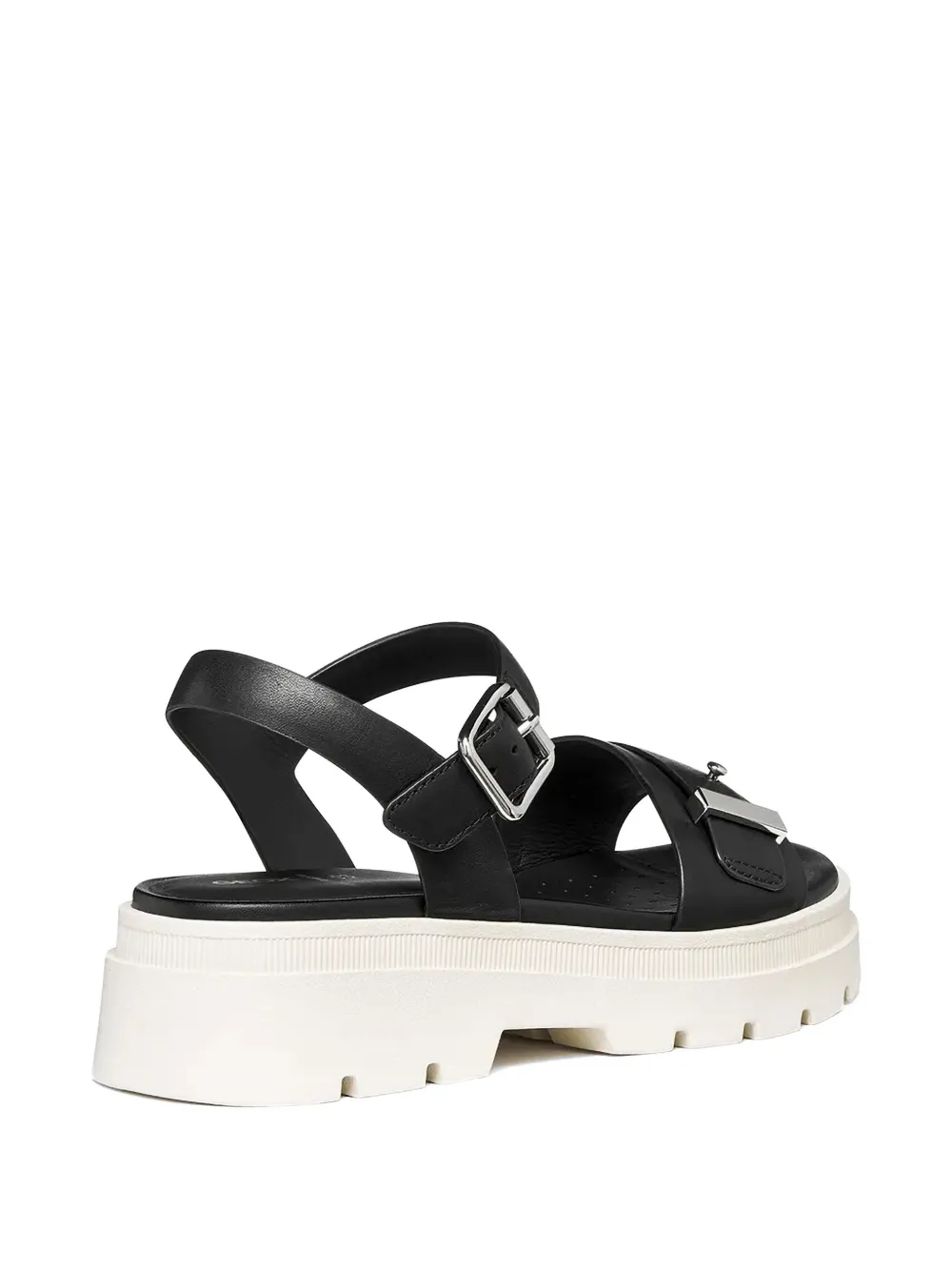 Geox buckle-fastening chunky-sole sandals Zwart