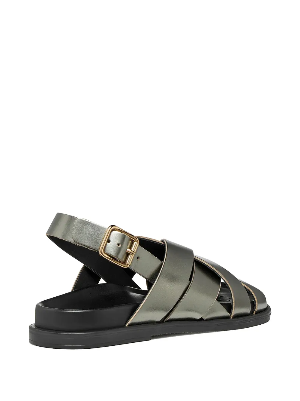 Geox crossover metallic-finish sandals Grijs