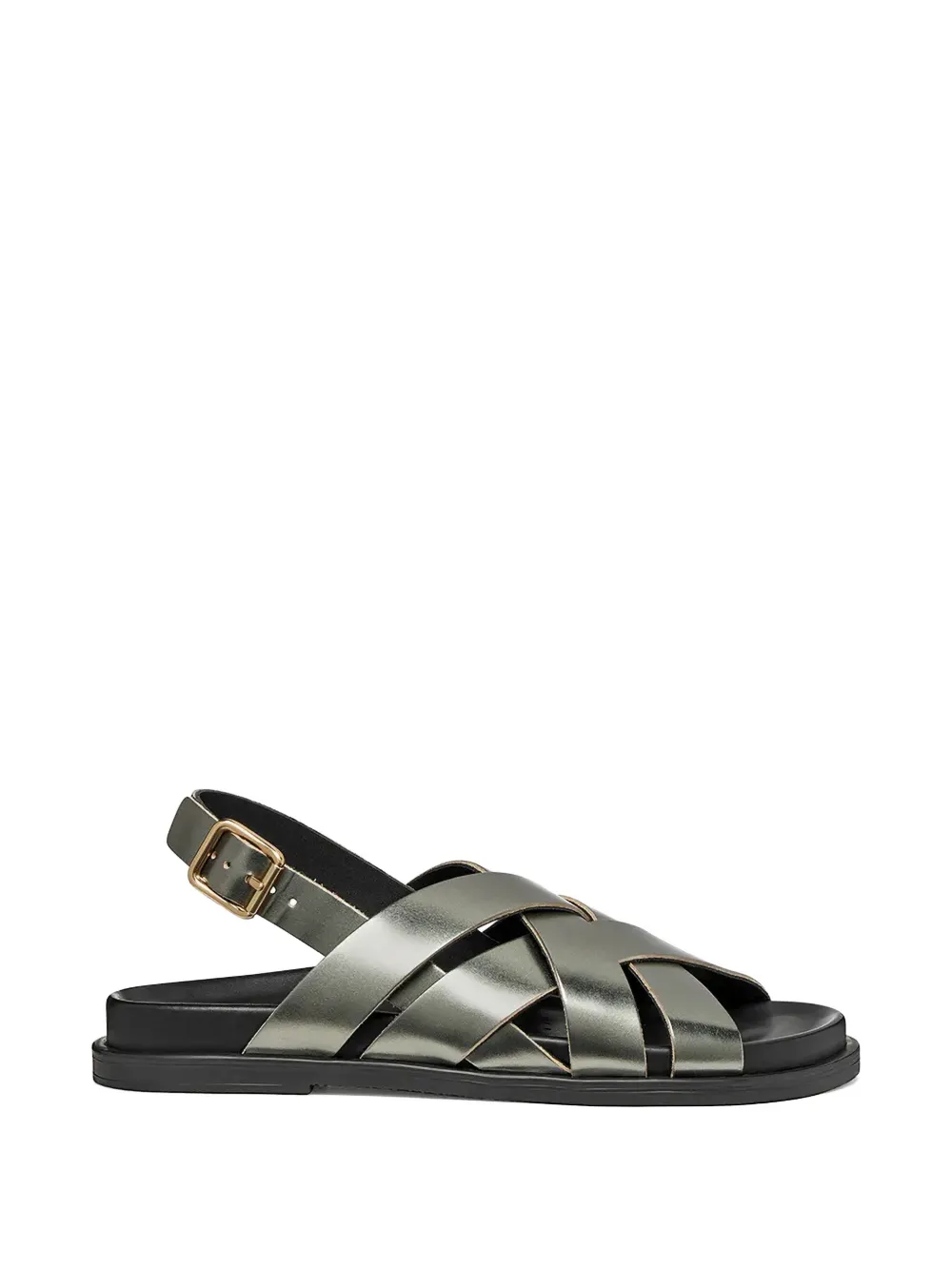 Geox crossover metallic-finish sandals - Grau